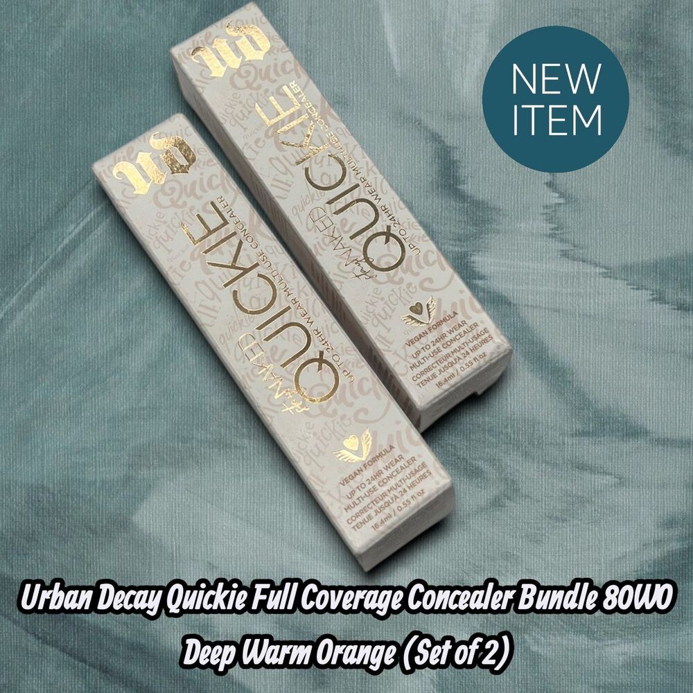 New Urban Decay Quickie Full Coverage Concealer Bundle 80WO Deep Warm Orange (Se - Picture 9 of 9